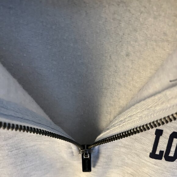 Superdry men sweater M-L light grey heather half zip high neck long sleeve - Picture 5 of 10